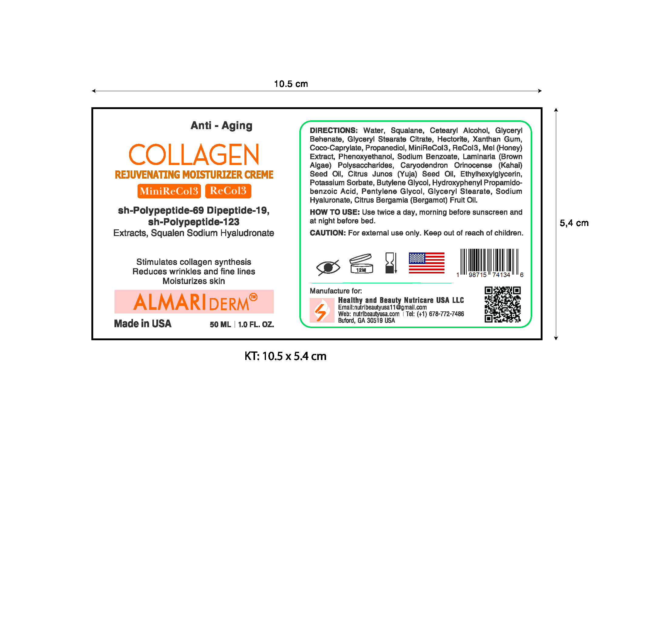AlmariDerm Collagen Rejuvating Moisturizing Creme
