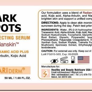 Almariderm - Dark Spot Correction Serum - Radianskin TM 50ml (Buy 1 Get 1 AlmariDerm Collagen Booster Serum)