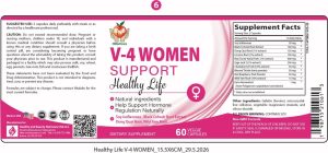 V-4 Women Support Healthy Life 60 Veggie Capsules